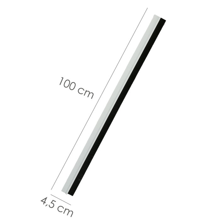WOLFPACK LINEA PROFESIONAL Burlete de porte en PVC blanc avec brosse, 1 mètre