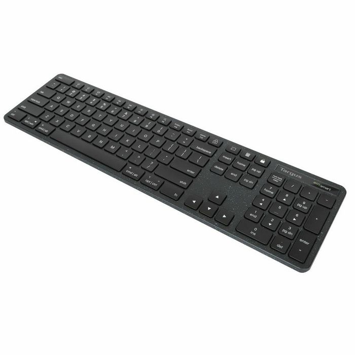 Targus ECO101BR Clavier filaire USB-A format complet (104 touches) avec protection antimicrobienne DefenseGuard - Matériaux recyclés 85% - Noir - Disposition Nordique