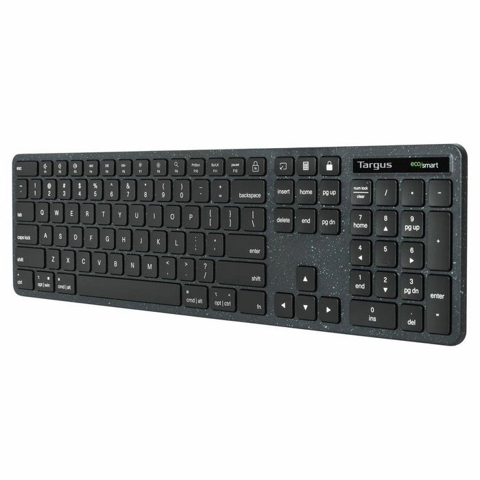 Targus ECO101BR Clavier filaire USB-A format complet (104 touches) avec protection antimicrobienne DefenseGuard - Matériaux recyclés 85% - Noir - Disposition Nordique