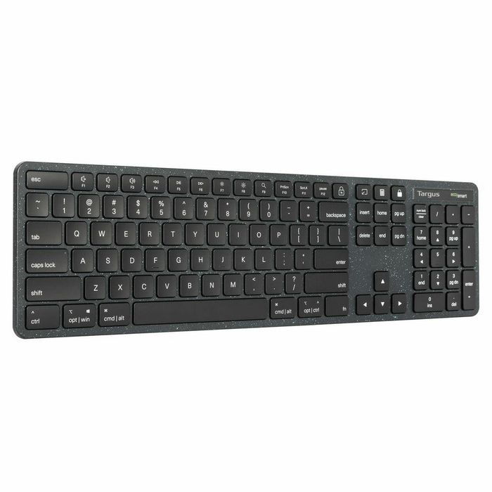 Targus ECO101BR Clavier filaire USB-A format complet (104 touches) avec protection antimicrobienne DefenseGuard - Matériaux recyclés 85% - Noir - Disposition Nordique