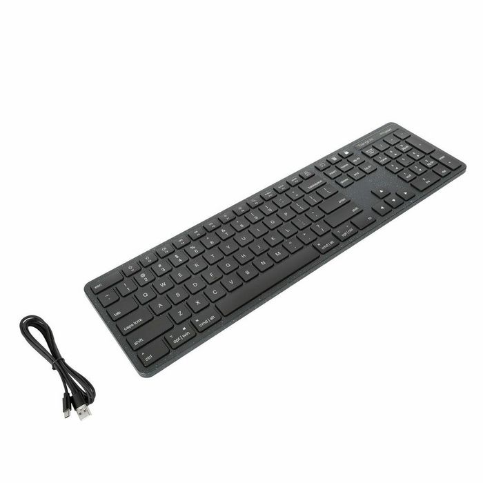 Targus ECO101BR Clavier filaire USB-A format complet (104 touches) avec protection antimicrobienne DefenseGuard - Matériaux recyclés 85% - Noir - Disposition Nordique