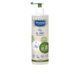 Mustela Gel Douche et Shampooing Biologique à l'Huile d'Olive pour le Corps et les Cheveux Enfants, Tous Types de Peau, 400 ml