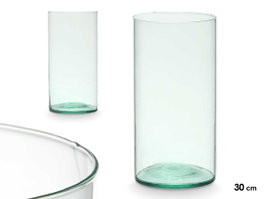 Giftdecor Vase en Verre Recyclé Cylindre Transparent 15x30 cm (Set de 6)