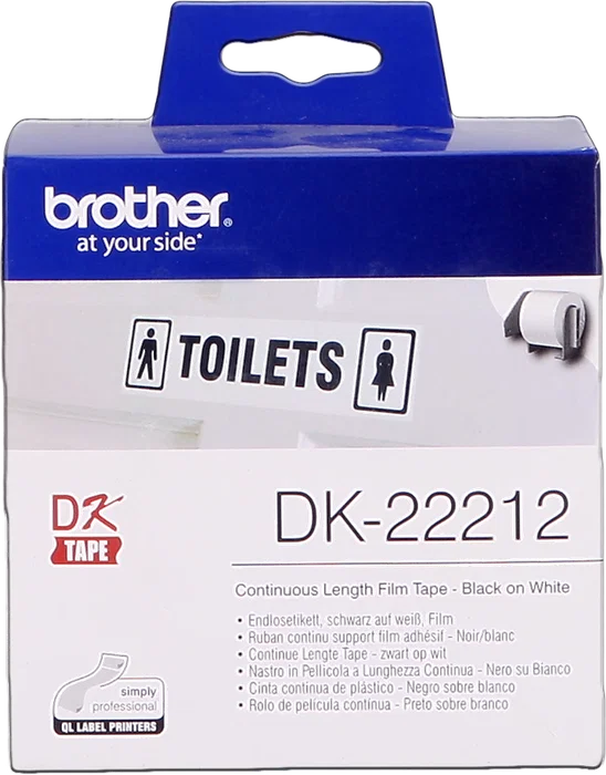 Brother DK-22212 Ruban continu de film plastique blanc 62 mm x 15,24 m Brother DK-22212 Ruban continu de film plastique blanc 62 mm x 15,24 m