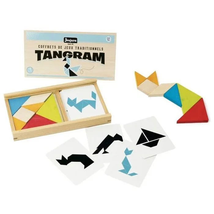 Jeujura Jeu de Tangram en Bois - 7 Pièces avec 30 Modèles - Coffret Éducatif pour Enfants dès 3 Ans - Réf. 8144 Jeujura Jeu de Tangram en Bois - 7 Pièces avec 30 Modèles - Coffret Éducatif pour Enfants dès 3 Ans - Réf. 8144
