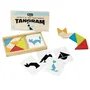 Jeujura Jeu de Tangram en Bois - 7 Pièces avec 30 Modèles - Coffret Éducatif pour Enfants dès 3 Ans - Réf. 8144