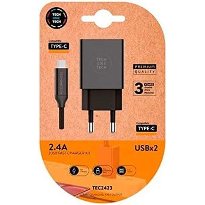Chargeur mural Tech One Tech TEC2423 Noir
