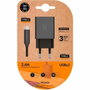 Tech One Tech TEC2423 Chargeur Mural Double avec Câble USB-C Noir