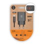 Tech One Tech Chargeur rapide double 2,4 A + câble USB-C nylon noir 1 m