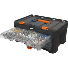 Work Team Rangement 3 tiroirs organisateurs STACK N ROLL - Noir - 48 x 33 x 23 cm