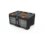 WORX BY KETER Rangement Stack n Roll 3 tiroirs organisateurs pour outils et accessoires - Noir - 48 cm (L) x 33 cm (P) x 23 cm (H)