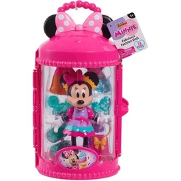 Disney - Coffret Poupée Articulée Minnie Mouse Sweet Party 15 cm - Avec Robes, Accessoires et Étui de Transport