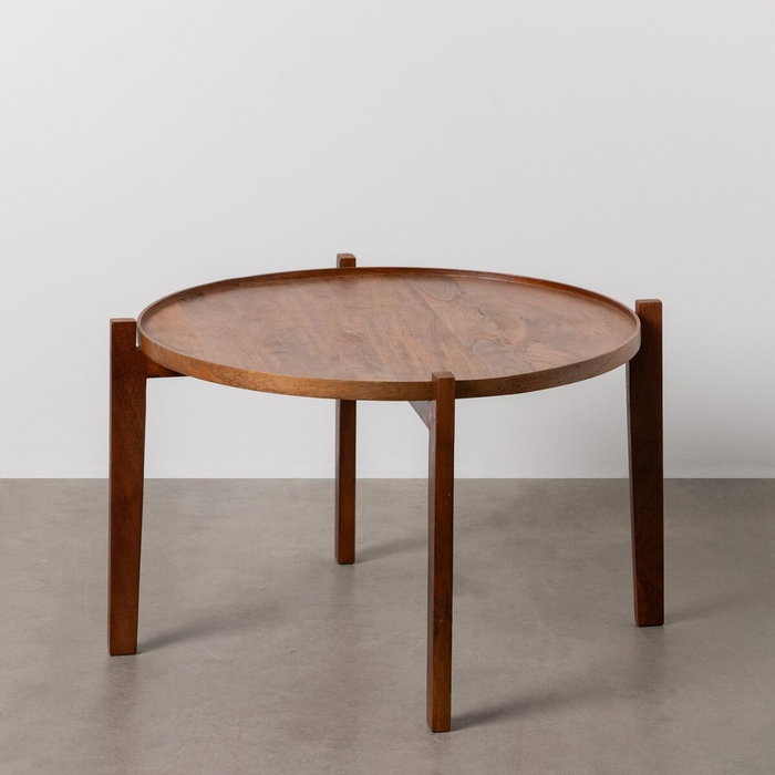BigBuy Home Table Basse Marron Ronde 81 x 81 x 46 cm