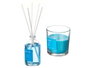 Acorde Set Mikado 100 ml et Bougie 30h Océan Bleu - 19 x 15 x 7 cm (Set de 6)