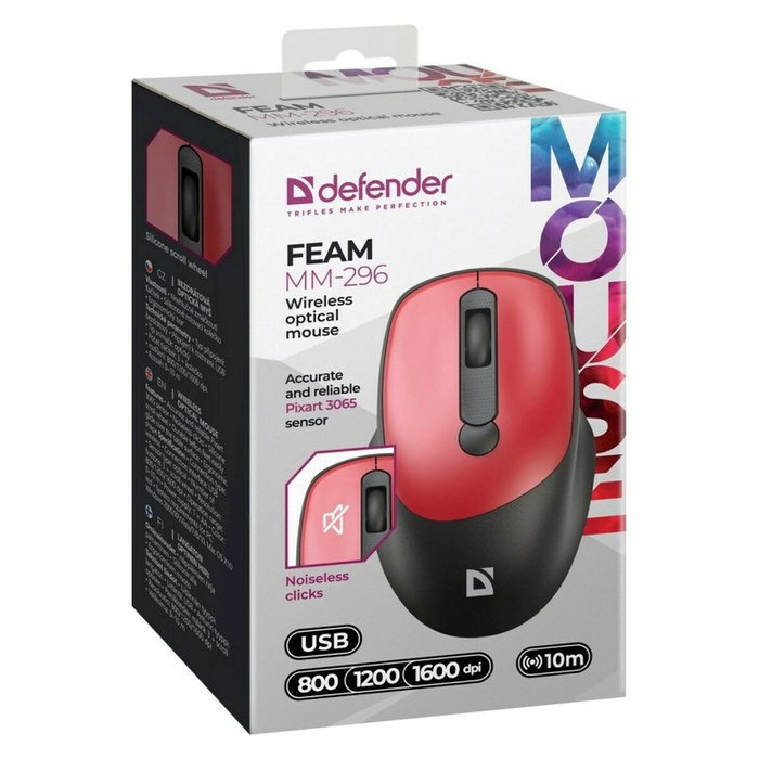 Defender FEAM MM-296 RF SILENT Rouge