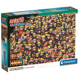 CLEMENTONI Puzzle Impossible Naruto Shippuden 1000 Pièces - 70x50 cm - Français