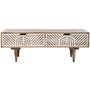 Table Basse Home ESPRIT Blanc Bois de manguier 115 x 60 x 40 cm