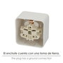 WOLFPACK LINEA PROFESIONAL Base de surface Schuko avec terre, blanc