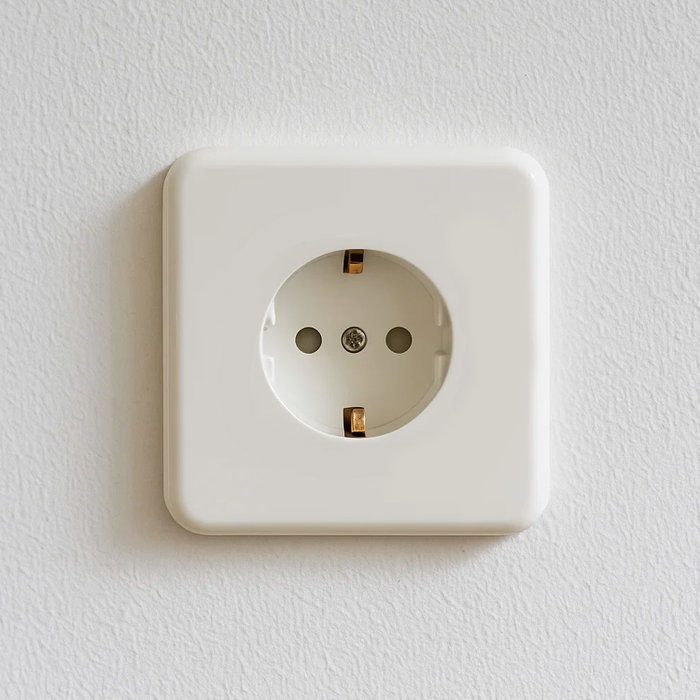 WOLFPACK LINEA PROFESIONAL Base de surface Schuko avec terre, blanc