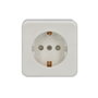 WOLFPACK LINEA PROFESIONAL Base de surface Schuko avec terre, blanc