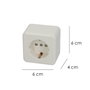 WOLFPACK LINEA PROFESIONAL Base de surface Schuko avec terre, blanc