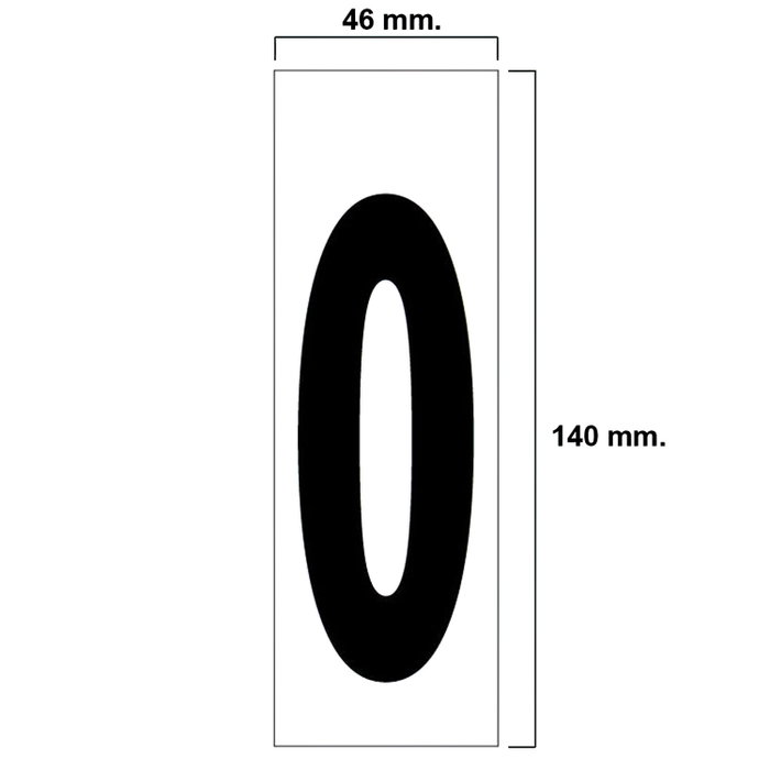WOLFPACK LINEA PROFESIONAL Numéro Adhésif 46x140 mm - Nº 0 WOLFPACK LINEA PROFESIONAL Numéro Adhésif 46x140 mm - Nº 0