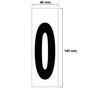 WOLFPACK LINEA PROFESIONAL Numéro Adhésif 46x140 mm - Nº 0