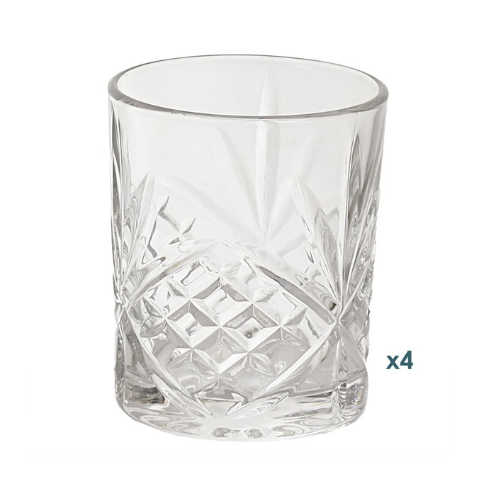Cook Concept Lot de 4 Verres à Cocktail 300 ml en Verre Taillé Cook Concept Lot de 4 Verres à Cocktail 300 ml en Verre Taillé