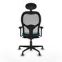 Piqueras y Crespo Chaise de Bureau avec Appui-tête Jorquera 3D036G1 Turquoise