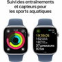 Apple Watch Series 10 GPS 46mm Aluminium Argenté Bracelet Sport Denim M/L