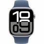 Apple Watch Series 10 GPS 46mm Aluminium Argenté Bracelet Sport Denim M/L