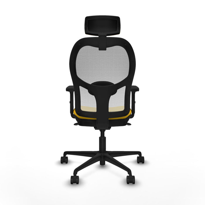 Piqueras y Crespo Chaise de Bureau avec Appui-tête 2D036N2 Jaune