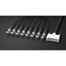ALVA AI25-8XPRO3 Câble multicanal analogique DSub 25 mâle vers 8 x XLR3 femelle, 3 m