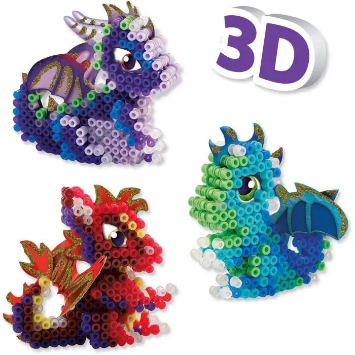 Ses Creative - Beedz - Coffret Activité Créative Perles à Repasser Dragon - 1800 Perles, Dragons 3D à Créer - À Partir de 5 Ans Ses Creative - Beedz - Coffret Activité Créative Perles à Repasser Dragon - 1800 Perles, Dragons 3D à Créer - À Partir de 5 Ans