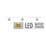 Decorative Lightning Guirlande lumineuse à piles avec boules blanches, 1,30 m, Argent