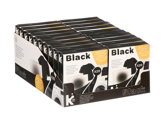 ARTE REGAL Lot de 20 lingettes attrape-couleur pour linge noir
