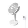 Ventilateur de Bureau EDM 33501 Blanc 5 W 4 W 16,5 x 18,5 cm 17 x 13 x 26 cm Rechargeable USB