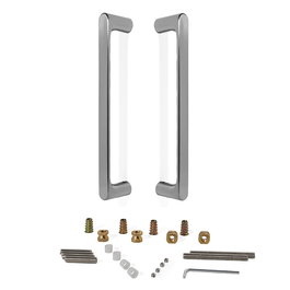 Jnf Organic 250Mm Manillon en inox avec finition nickel satiné/noir pour porte et placard