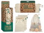 ARTE REGAL Lot de 120 sacs en coton blanc en présentoir