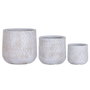 Home ESPRIT Set de pots de fleurs Marron Gris (3 Pièces)