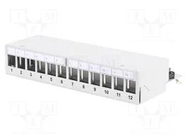 DIGITUS Panneau de brassage Keystone blindé 12 ports 1U
