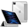 eSTUFF BOSTON Housse avec étui à stylet détachable pour iPad Pro 12,9 (2021/2022) - Gris transparent - Protection intégrale et support