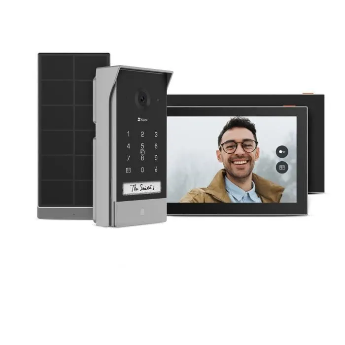 Ezviz Interphone connecté visiophone EP7 avec vidéo 2K, communication bidirectionnelle Wi-Fi pour porte d'entrée