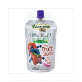 FRULLA Compote Bio Pomme, Canneberge et Fraise 18 x 100g