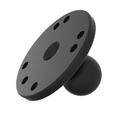 RAM Mounts RAM-B-202U Plaque ronde avec rotule de 1" - Support avec plateau de 2.5" et trous pré-percés pour montage