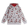 Cerdá Sweat-shirt à capuche en cotton brushed avec fermeture éclair motif Hello Kitty pour enfant 8 ans - Gris