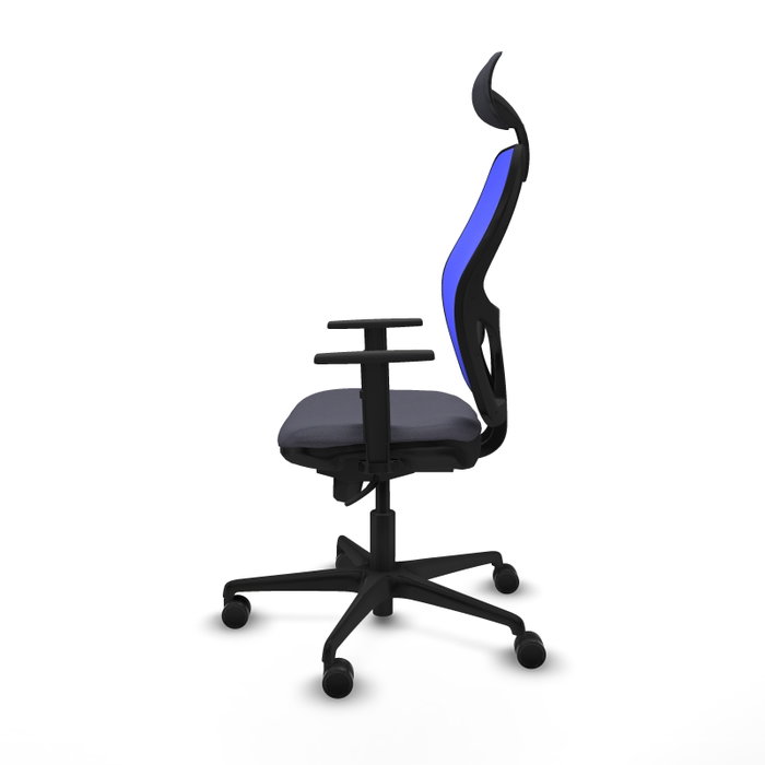 Piqueras y Crespo Chaise de Bureau Jorquera avec Appui-tête, Gris Foncé et Bleu Piqueras y Crespo Chaise de Bureau Jorquera avec Appui-tête, Gris Foncé et Bleu