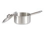 Kinvara Casserole en aluminium avec couvercle 14 cm – Argent, compatible gaz et four (Set de 10)