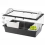 Ferplast Casita 80 - Cage pour cochon d'Inde ou lapin, dimensions 78 x 48 x 50 cm, couleur noire