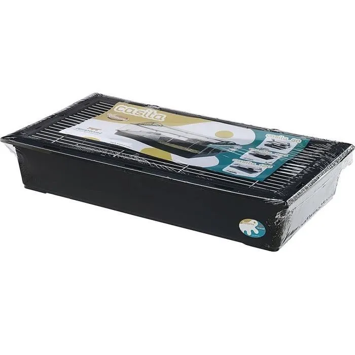 Ferplast Casita 80 - Cage pour cochon d'Inde ou lapin, dimensions 78 x 48 x 50 cm, couleur noire